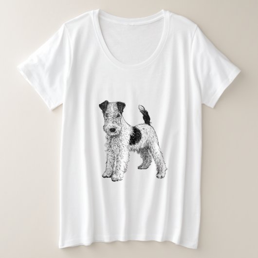 T-shirt Plus Size Fox Terrier (Design devant)