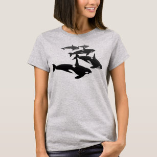 T-Shirt Plus Size Orca Shirt pour baleines orca fe