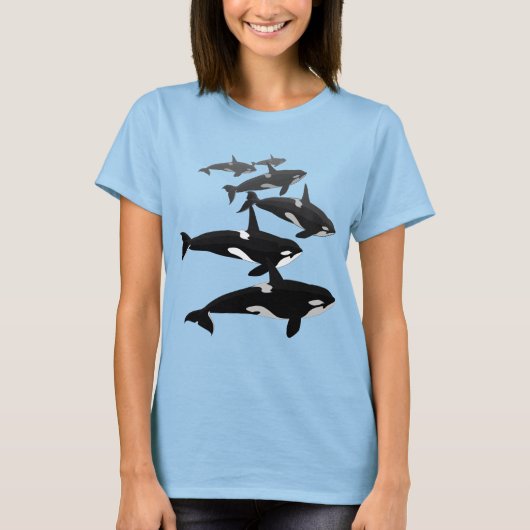T-Shirt Plus Size Orca Shirt pour baleines orca fe (Devant)
