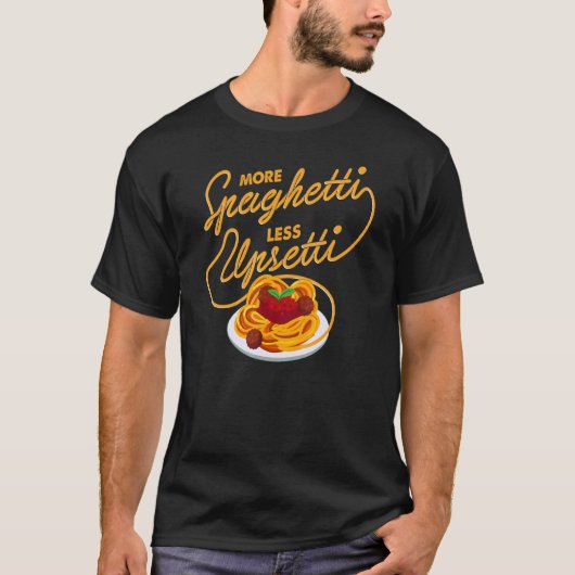 T-shirt Plus Spaghetti Moins D'Hommes Upsetti (Devant)