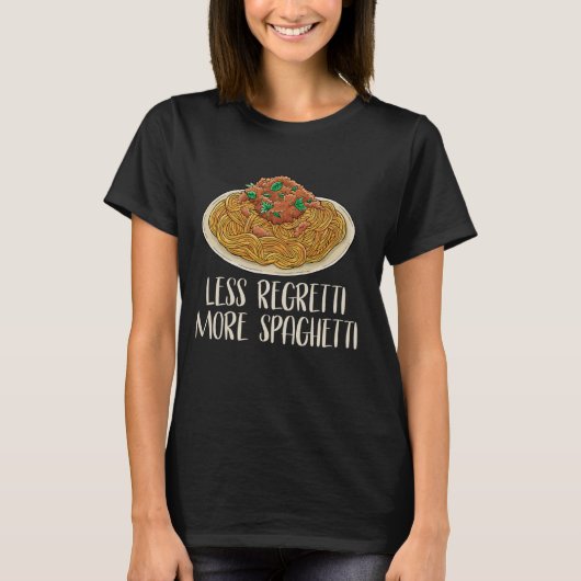 T-shirt Plus Spaghetti Moins Regretti Funny Spaghetti Love (Devant)