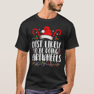 T-shirt Plus susceptible de faire des roues de Noël assort