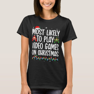 T-shirt Plus susceptible de jouer aux jeux vidéo à Noël