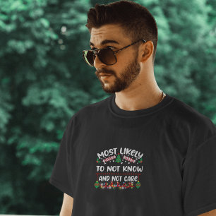 T-shirt Plus susceptible de ne pas savoir et de ne pas se