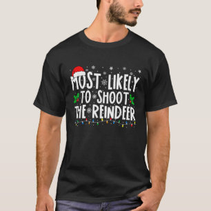 T-shirt Plus susceptible de tirer sur le renne Famille coo