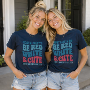 T-shirt Plus susceptible d'être rouge blanc et mignon pers