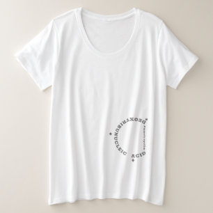 T-shirt PLUS TAILLE 1X -4X / Impression ADN / ZAZZ