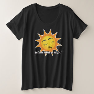 T-shirt plus taille : Prenez une sieste (noir)