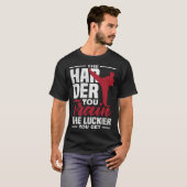 T-shirt Plus Vous Entraînez Le Luckier Vous Obtenez Karate (Devant entier)