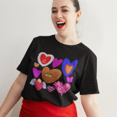 T-shirt Plusieurs coeurs colorés Valentine
