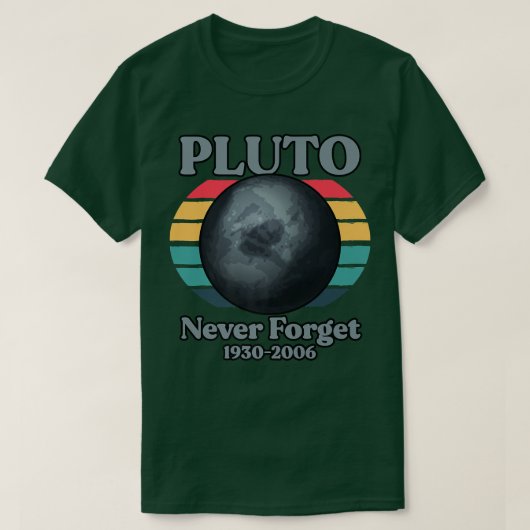 T-shirt Pluto Never Forget 1930-2006 (Design devant)