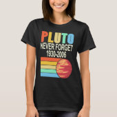 T-shirt PLUTO Never Forget 1930 2006 Cool Retro Planet Pre (Devant)