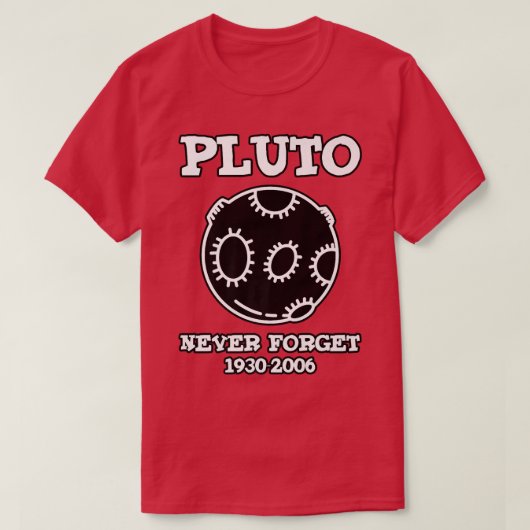 T-shirt Pluto n'oublie jamais 1930-2006 (Design devant)