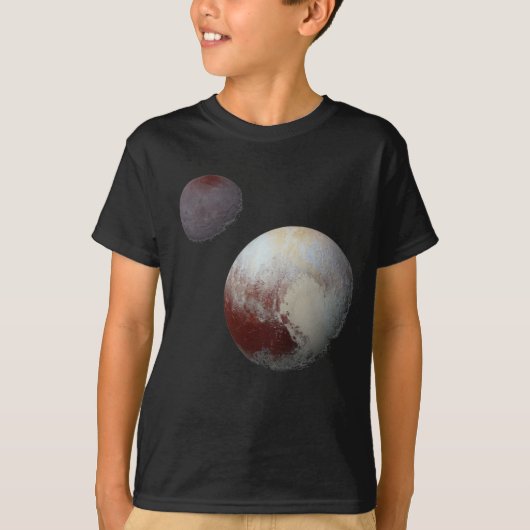T-shirt Pluton & Charon 9ème ou Système Solaire de la Plan (Devant)