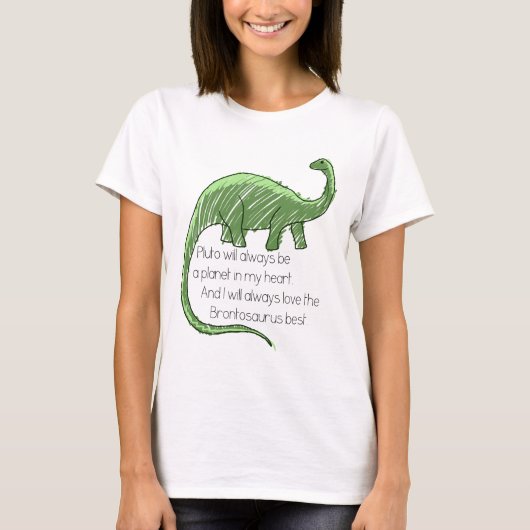 T-shirt Pluton et le brontosaure (Devant)