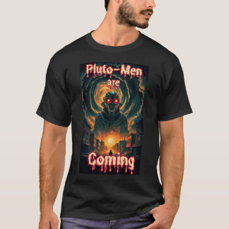 T-shirt Pluton-Hommes Arrivent Alien Scifi Horror Imaginai