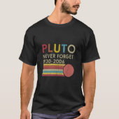 T-shirt Pluton n'oubliera jamais Retro Space Science Gag P (Devant)