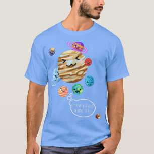 T-shirt Pluton Planète drôle Espace Cartoon Planètes jamai