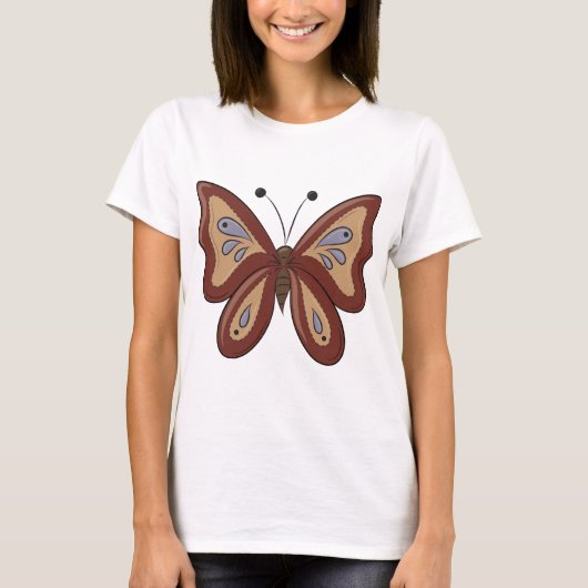 T-shirt Plutôt Brown Butterly (Devant)
