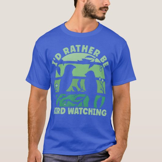 T-shirt Plutôt être Oiseau observer rétro (Devant)