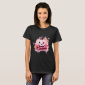 T-shirt Plutôt rose Jack-O' Lanterne moderne Halloween (Devant entier)