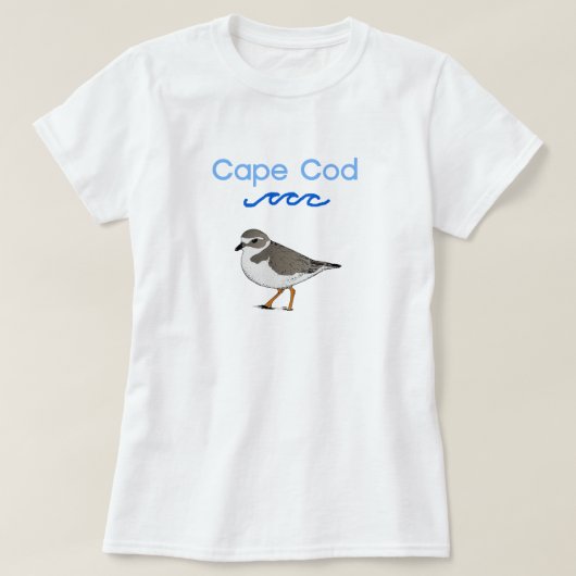 T-Shirt Pluvier Siffleur de Cap Cod (Design devant)