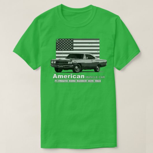 T-shirt Plymouth Road Runner American Muscle 60s les année (Design devant)