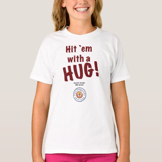 T-shirt PMA Partners Apparel - Hit `em with a HUG! (Devant)