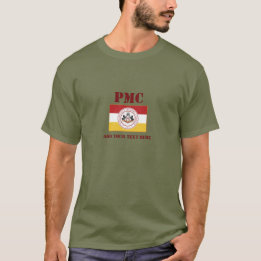 T-shirt PMC TEE in w/PMC FLAG logo - PERSONNALISER