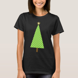 T-shirt Pneuka vert citron vert point arbre de Noël modern