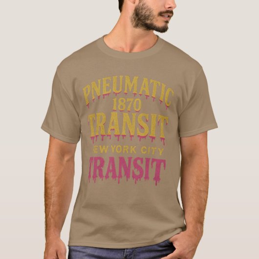 T-shirt Pneumatic Transit 1870 – New York City (Devant)