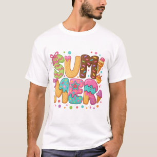 T-shirt PNG de crème glacée d'été préppy - mignonne gaufre