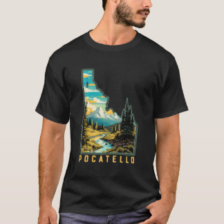 T-shirt Pocatello Idaho State Nature Graphique