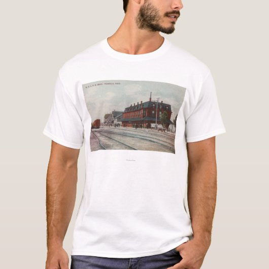 T-shirt Pocatello, identification - trains et les gens (Devant)