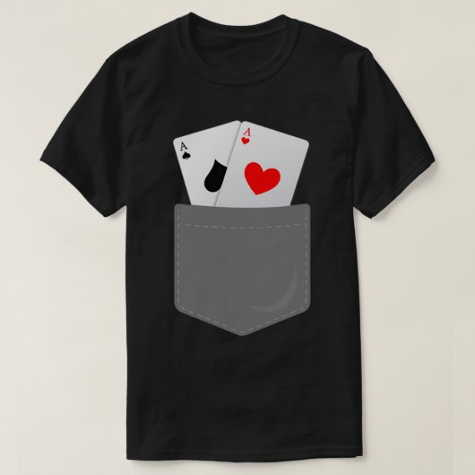T-shirt Poche Aces Fau Poche Aces Poker Cadeau (Design devant)