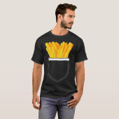T-shirt Poche avant avec frites Pomme de terre frites (Devant entier)
