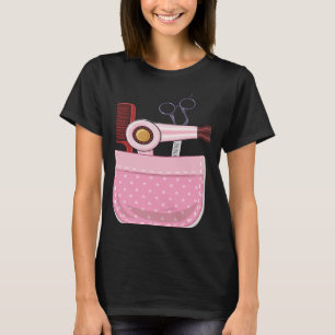 T-shirt Poche Brasseur de cheveux ciseau de poitrine coiff