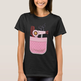T-shirt Poche Brasseur de cheveux ciseau de poitrine coiff