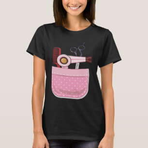 T-shirt Poche Brasseur de cheveux ciseau de poitrine coiff