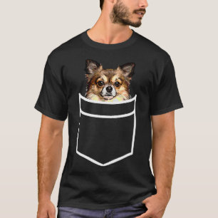 T-shirt Poche Chihuahua Drôle propriétaire de chien d'anim