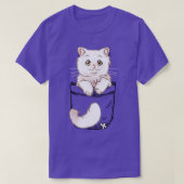 T-shirt Poche Cuite Chat Perse Chat Kitten (Design devant)