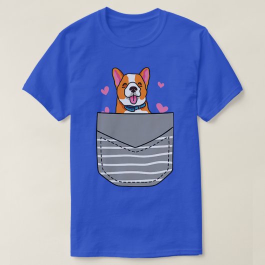 T-shirt Poche Cute Corgi Lover (Design devant)