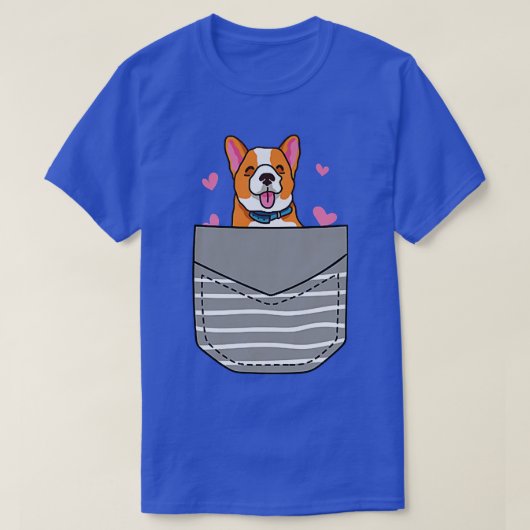 T-shirt Poche Cute Corgi Lover-756 (Design devant)