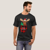 T-shirt Poche Cute Reindeer Cute Plaid Pour Amoureux des a (Devant entier)