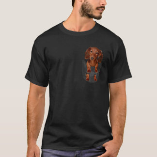T-shirt Poche Dachshund à long Haired Dachshund Funny Ween