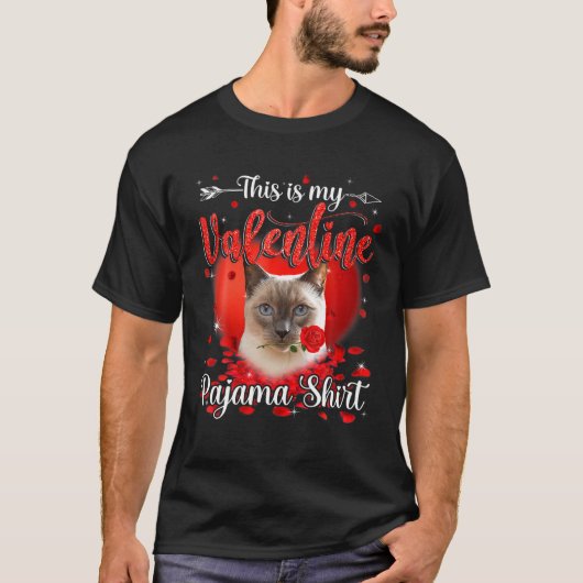 T-shirt Poche de chat de Siamese (Devant)