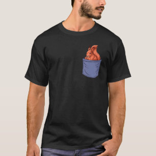 T-shirt Poche de poitrine d'écureuil renard gris oriental