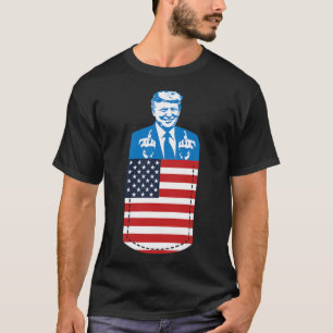 T-shirt Poche Doigt du Milieu Trump 2020 Élection États-Un