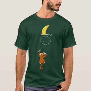T-shirt Poche d'Orangutan de Singe Ape Chimpanzé