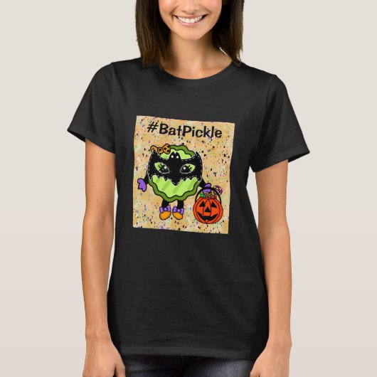 T-shirt Poche | Drôle Halloween Pickle (Devant)